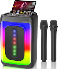 Karaoke Machine 2 Microphones for Adults Kids: Portable Karaoke Machine with Kar
