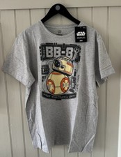 Star Wars Funko Pop Tee! T-Shirt Disney BB-8 Droid UK Size XL Light Grey