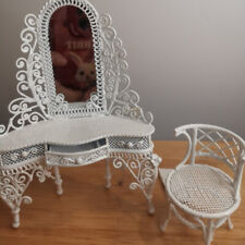 2PC 1:12 Scale Dolls House Miniatures Furniture Vintage Palace Dressing Table