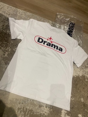 Drama calls mens white tshirt - drama,