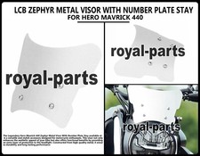 "LCB ZEPHYR METAL VISOR WITH NUMBER PLATE STAY" FIT FOR HERO MAVRICK 440