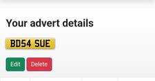 Private number plate for - private, sue