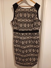 BHS Black Print Dress Size 22