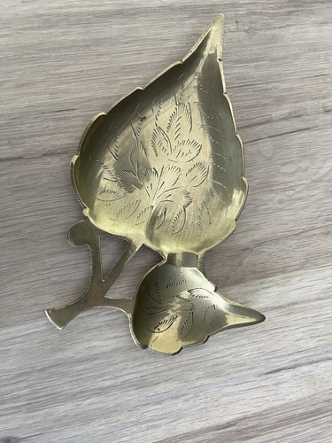 Vintage brass leaf pattern - vintage,