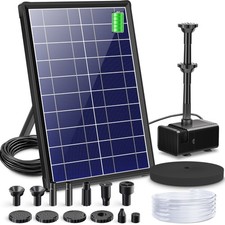 Biling Solar Pond Fountain with Battery Backup 8W 300L/H Solar Water Pump