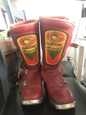 Gaerne Heikki Mikkola Vintage Red Leather 1977 Motocross boots, UK 9 EU 43, US10