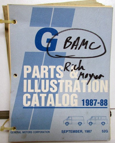 1987 1988 gmc - g, van