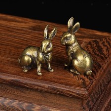 1Pair Brass Bunny Figurine