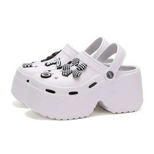 Womens Silver Platform Clogs