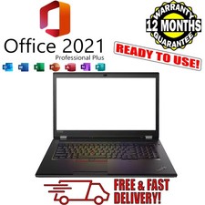Lenovo ThinkPad P73 i7 17.3" Inch Win11 Office 16GB RAM 1TB SSD CAD VAT Laptop