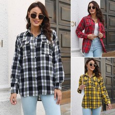 Women Plaid Shirts, Loose