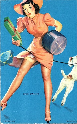 Mutoscope pin postcard - mutoscope, pin-up