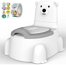 Polar Bear Potty Baby Toddler Toilet Seat Potty Toilet with Splash Guard 