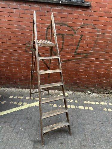 Ladders folding step - 7, wooden