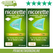 2x Nicorette Fruitfusion 2mg