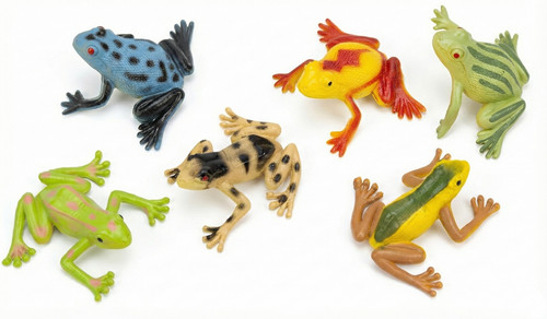 Plastic animal frogs toads - 6,