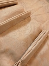 Pair Of Jacquard Floral Damask