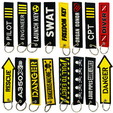 Novelty Fabric Keyring Flight Luggage Motorbike Key Chains