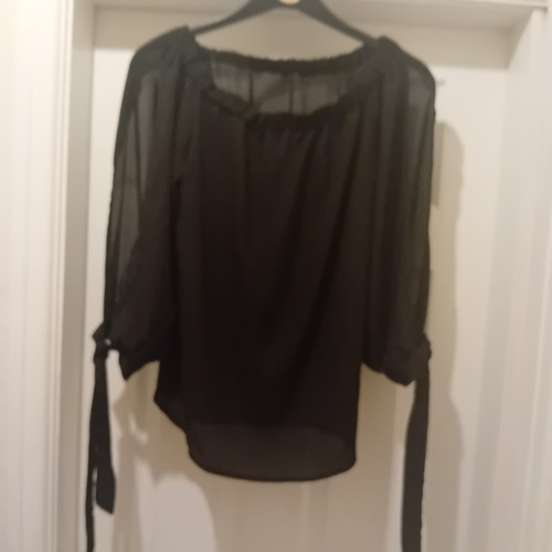 Stunning black chiffon tie - black,