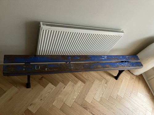 Wooden school bench with - school,