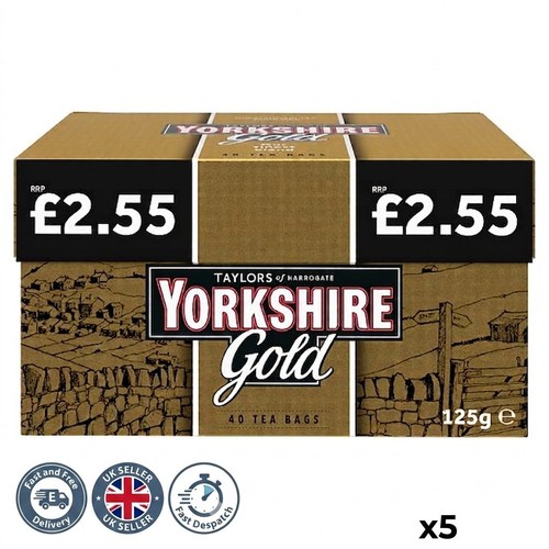 Yorkshire gold tea bags - gold,