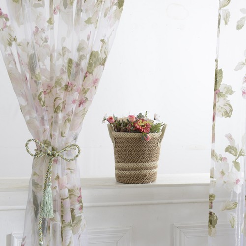 Flower curtains for living - flower,