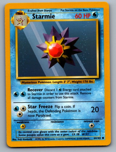 Pokemon starmie 102 common - pokemon, 64/102
