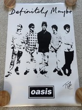 Oasis Definitely Maybe Poster Signed By Tony McCarroll
