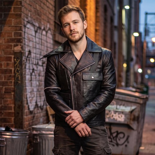 Men leather jacket mad max - mad,