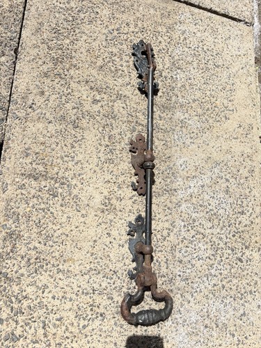 Victorian iron door - iron, bell