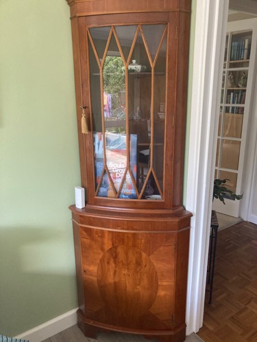 Yew corner cupboard strongbow