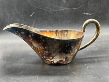VINTAGE 1/2pt HEAVY SILVER PLATE WALKER AND HALL SAUCE / GRAVY BOAT