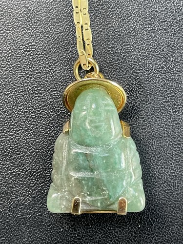Jade buddha encased - encased, gold