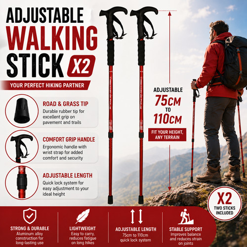 Red anti shock walking - red, anti-shock