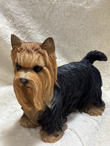 Long haired yorkie statue - yorkie,