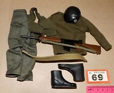 Vintage Action Man 40th Jumper Trousers Belt Beret SLR For British Soldier R069