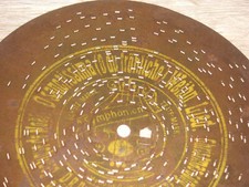 Symphonion O Du Merry Tin Plate 19.5cm Music Box Christmas 7 5/8" Disc