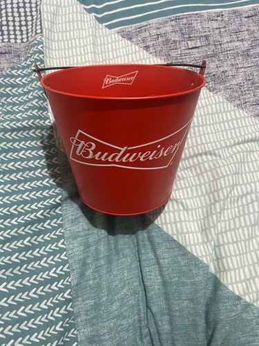 Budweiser red ice bucket beer - red,