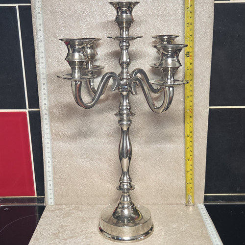 Silver plate arm candelabra - plate, 5-arm