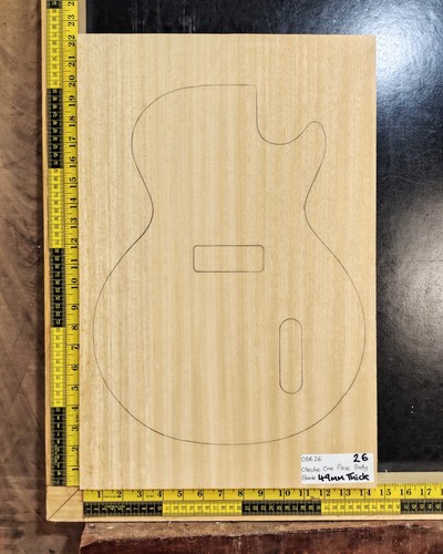 Obeche guitar making body - obeche,
