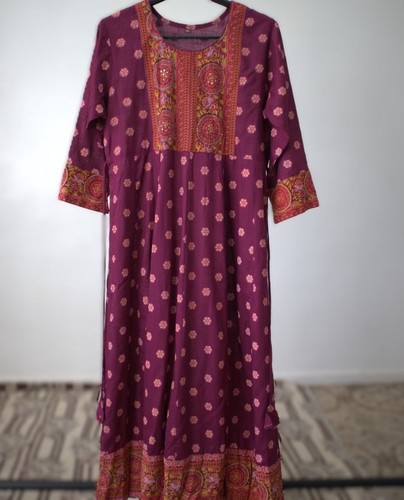 Magenta pink floral - magenta, anarkali