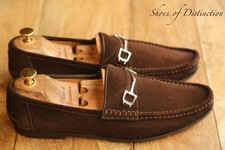Gucci Brown Suede Silver Horse