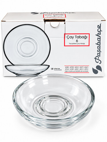 Pasabahce tea saucers piece - pasabahce,