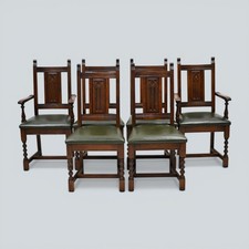 6 Oak Dining Chairs Old Charm