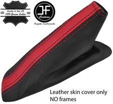 BLACK& RED STRIPE REAL LEATHER
