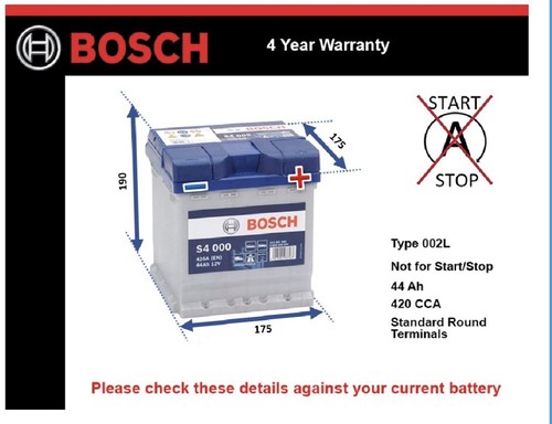 Car battery s4000 - s4000, 002l