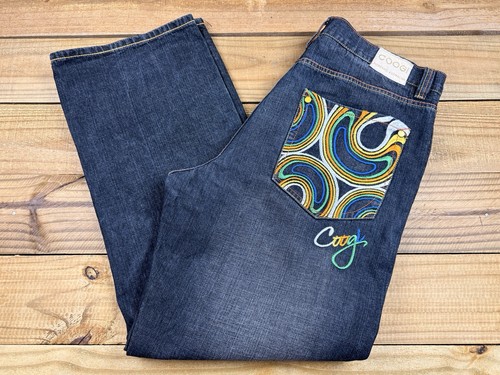 Y2k coogi embroidered wide - coogi,