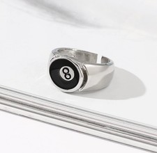 Adjustable 8 ball Finger Ring