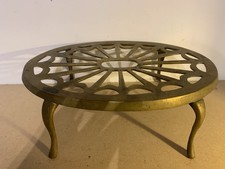 Antique Oval Brass Trivet