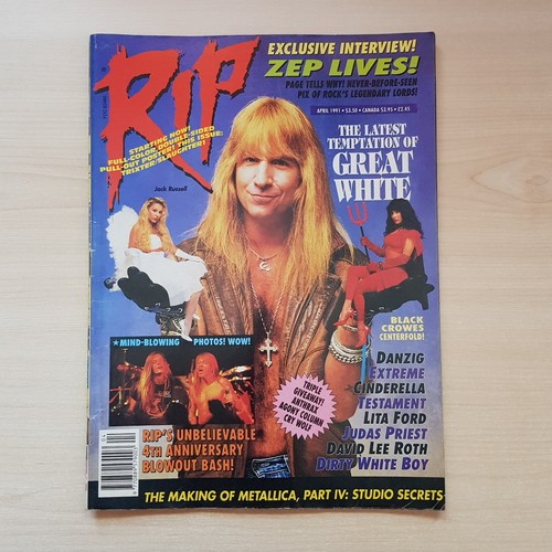 Rip magazine april 1991 vgc - rip,